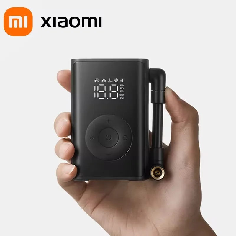 

Портативный воздушный насос Xiaomi Mijia, 150 фунтов на квадратный дюйм, цифровой насос для шин со светодиодным экраном для перезаряжаемых, велосипедов, шариков