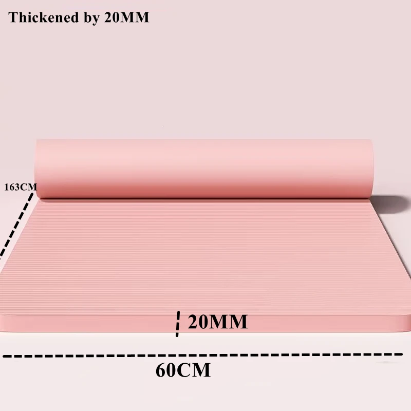 اليوغا الحصير 183x60 سنتيمتر سميكة بواسطة 20 مللي متر المضادة للانزلاق الرياضة اللياقة البدنية حصيرة بطانية لممارسة اليوغا وبيلاتيس بساط جمباز اللياقة البدنية #1