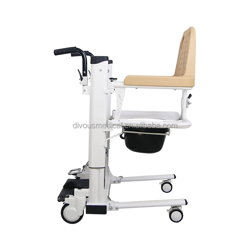 Hot Sale Hydraulic Patient Transfer Lift Commode Wheelchair With Toilet Transfer Bath Chair for Elderly