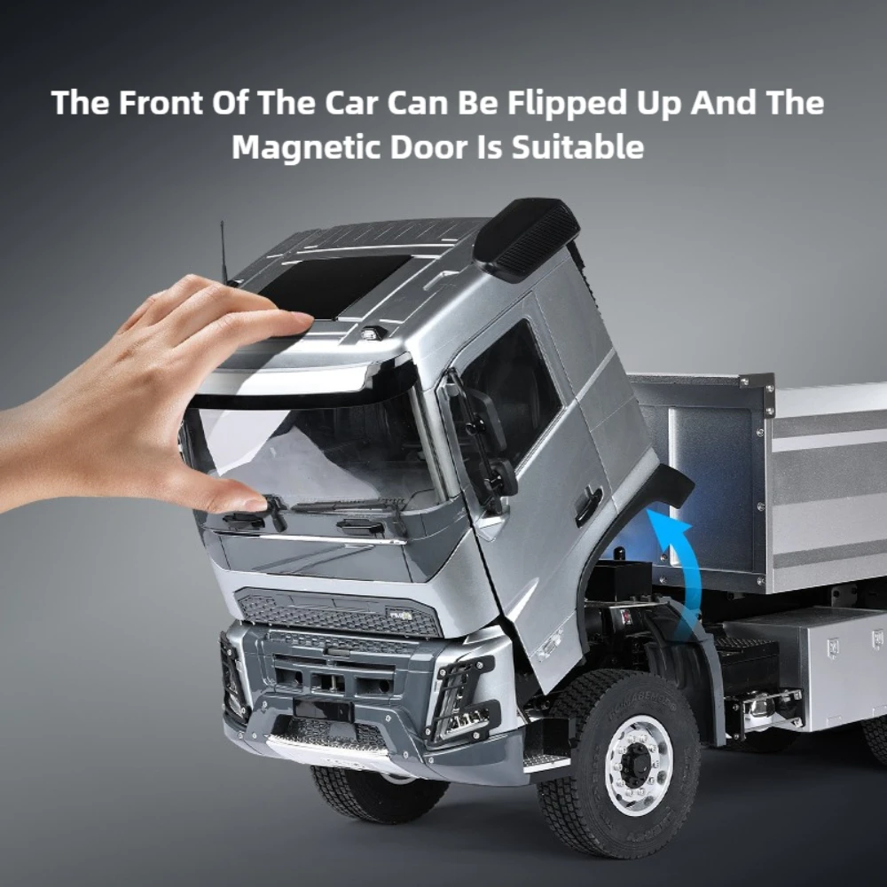 مزدوج النسر E015 مركبة يتم التحكم بها عن بُعد 1/14 FMX RC شاحنة قلابة المعادن محاكاة الهندسة نموذج الكهربائية التحكم عن بعد سيارة الصبي لعبة هدية