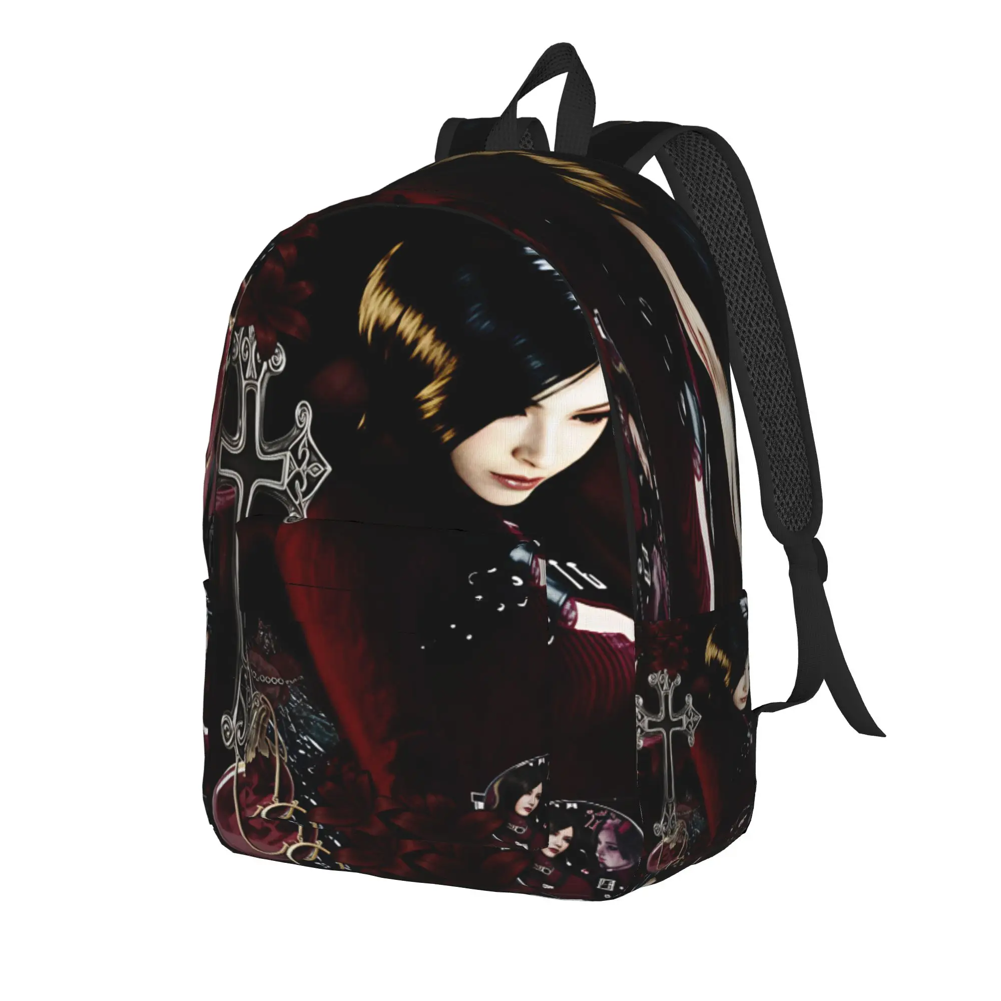 Ada Wong Resident Evil Backpack  Youth Polyester Sport Backpacks Lightweight Leisure High School Bags Rucksack