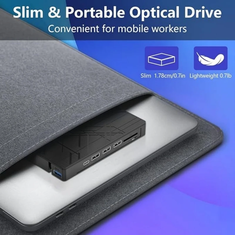 

Внешние записывающие устройства для компакт-дисков и DVD-дисков, двойной интерфейс USB, компактный дизайн, оптический привод and