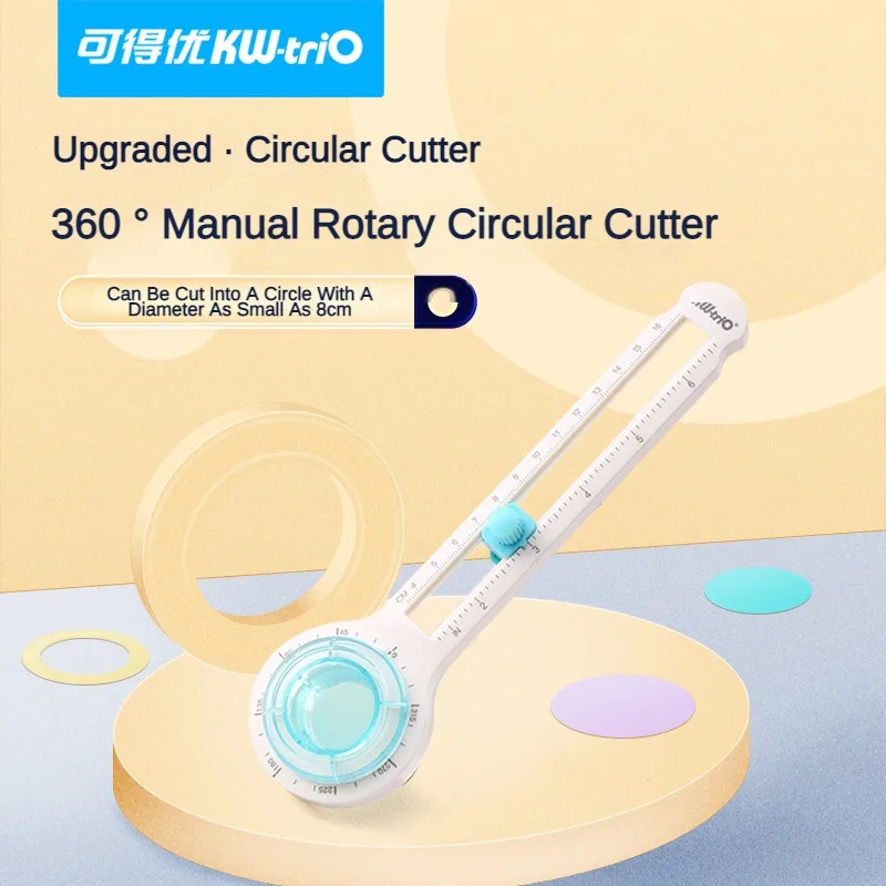 Circular Paper Cutter Scrapbook Cards Circle Shape Cutter DIY 360 Rotary Circle Cutter Round Cutting Knife Office Supplies