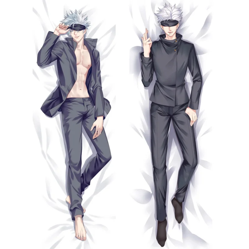 Anime Jujutsu Kaisen Gojo Satoru Cosplay Hugging Body Pillow Case Peachskin Throw Cushion Pillow Cover