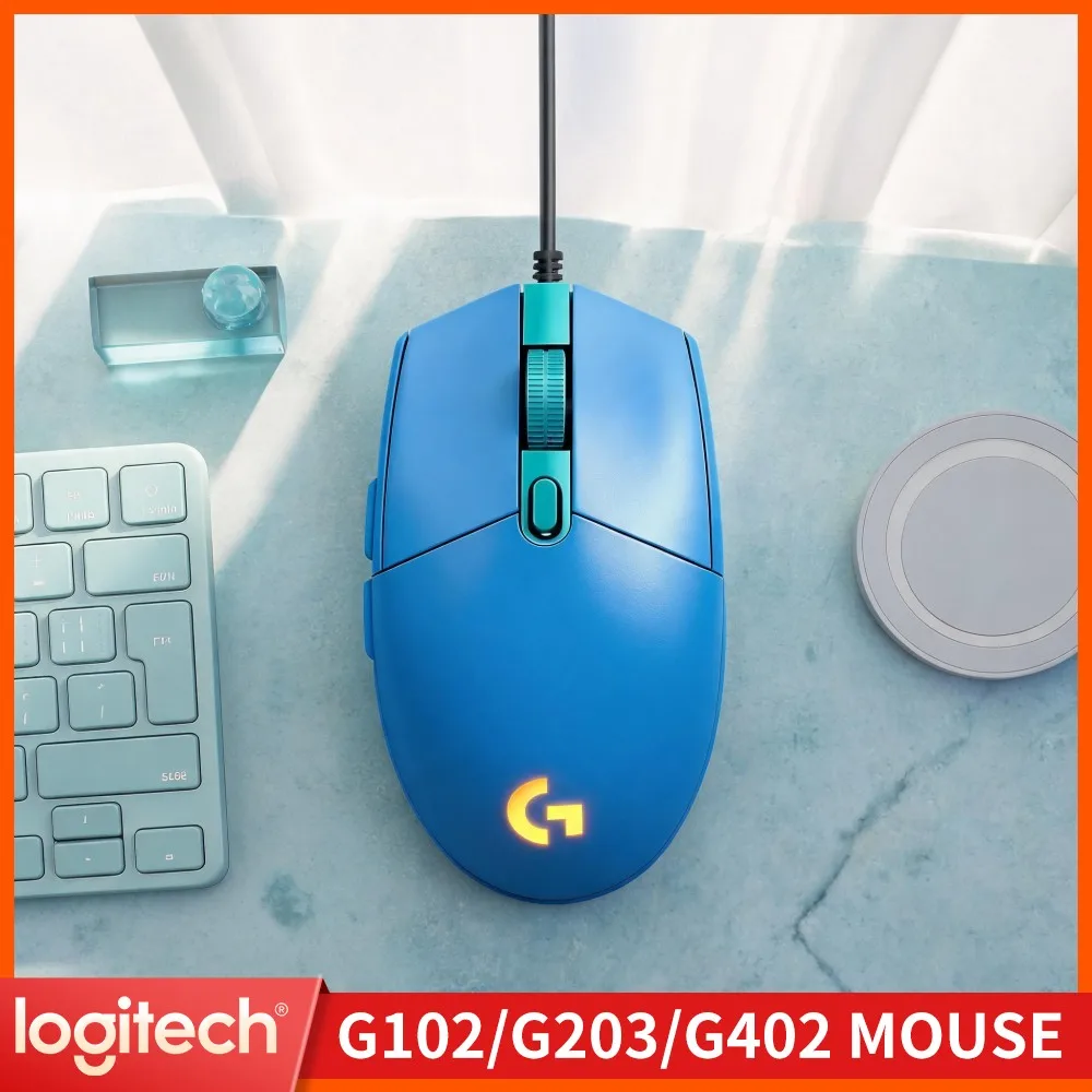 Logitech G203 LIGHTSYNC Wired Gaming Mouse Lightweight 85G Frame Vibrant RGB Illumination Stable Response For Long Time Gaming