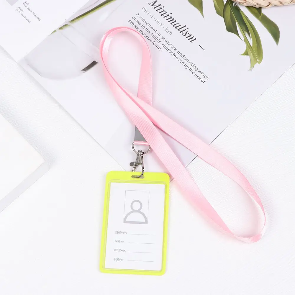 1 Stuks Dikker Naamplaatje Mode-Id-Kaarthouder Nekriem Lanyards Badgehouder Lanyard Hangend Touw