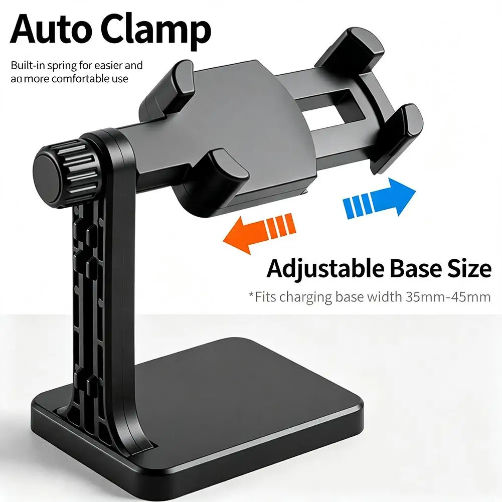 Adjustable Smartwatch Charging Stand Universal 360° Rotating Dock Holder with Cable Management Anti Slip Base for Desk Use