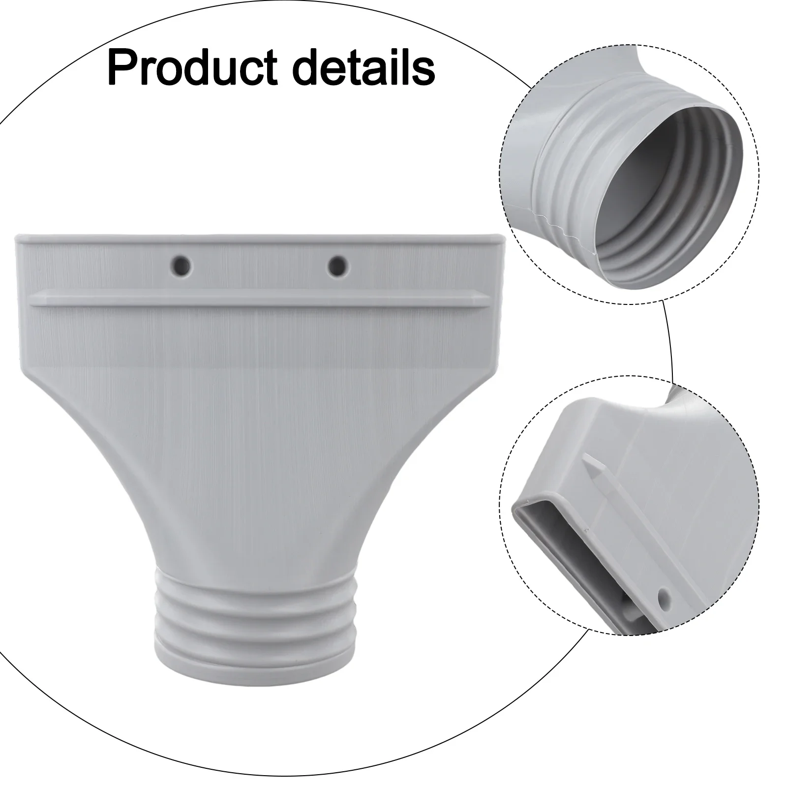 Flat Hose Adapter For Air Conditioning And Exhaust Solutions For Easy Setup With Locking Tabs For Secure Attachment