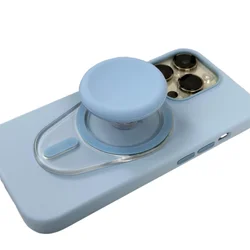 Oval Magnetic Silicone Phone Holder Finger Holder for iPhone 15 14 13 Foldable Magnetic Holder P-Socket