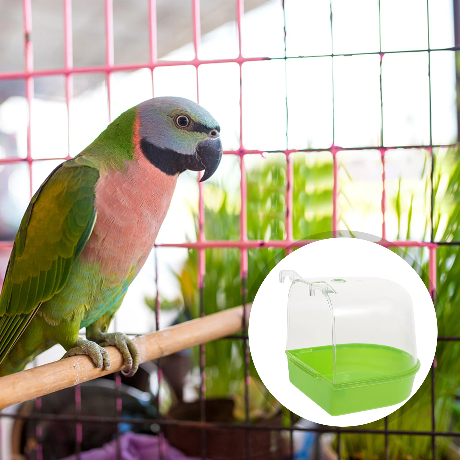

Parrot Bath Tub Cage Bird Supplies Parakeet for inside Small Bathtub Green Shower