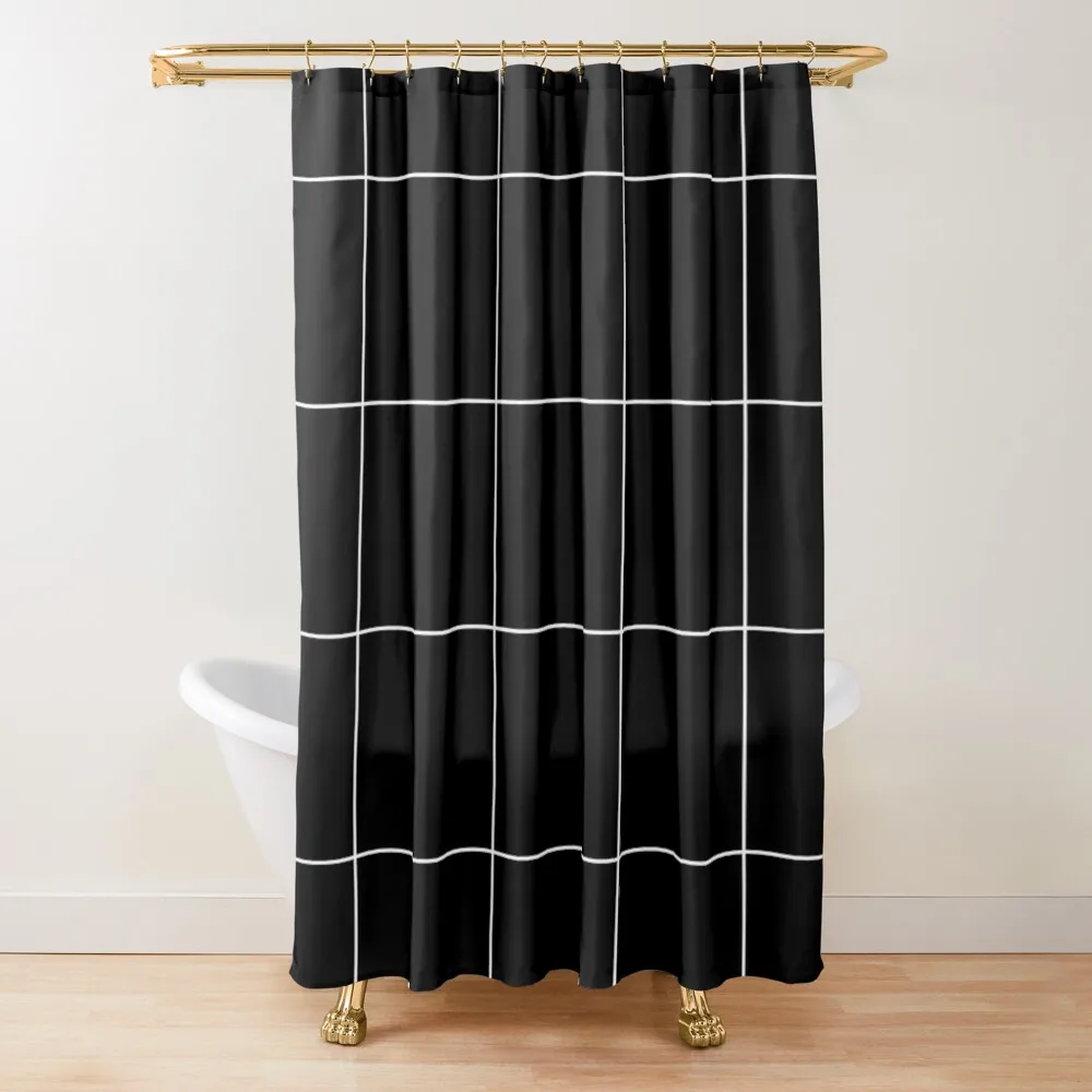 

GRID Shower Curtain Window For Bathrooms Toilet Accessories Bathroom For Bathroom Curtain