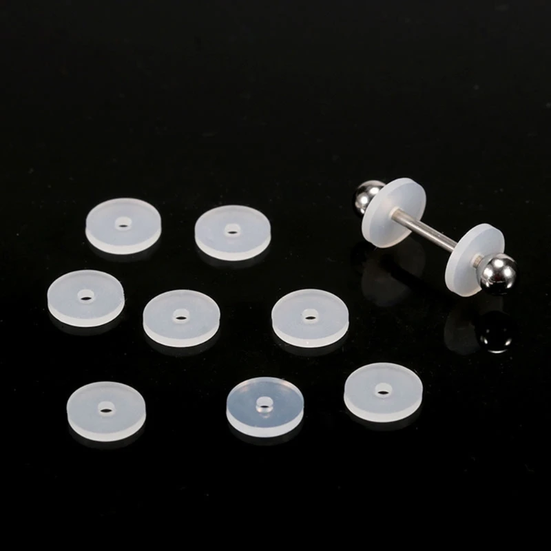 20 Pcs Piercing Healing Silicone Discs Soft Anti Hyperplasia Anti-sagging Fixed Rings for Nose Ear Cartilage Soft Gasket