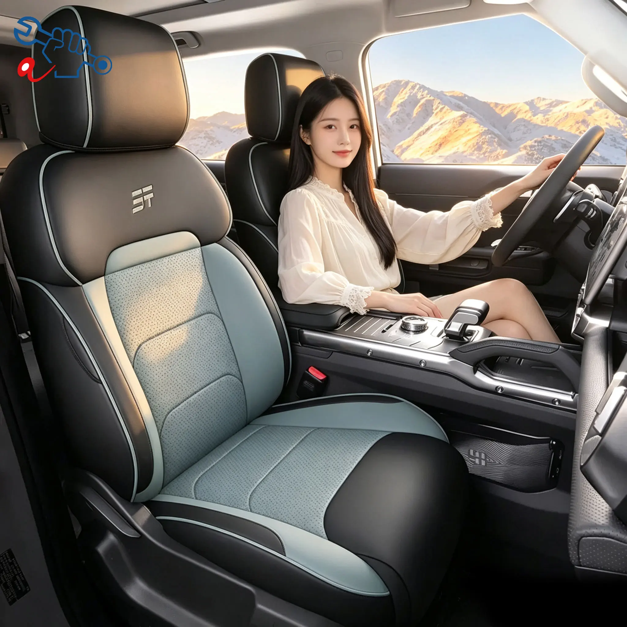 Left‑Drive Car Seat Cover For Jetour Traveller T2 2023‑2026 All‑Weather Auto Seat Cushion Modified Interior Full Surround Seat