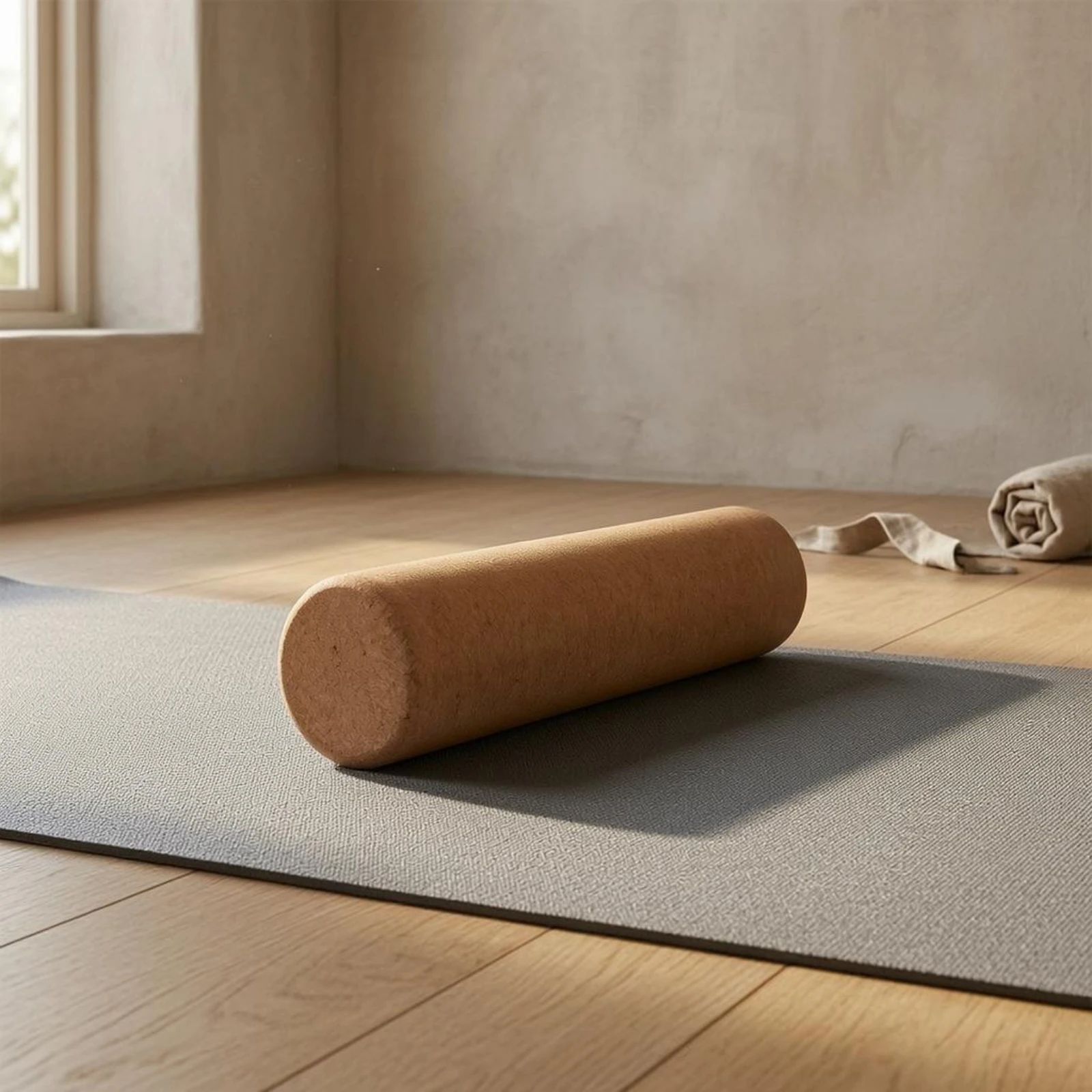 Cork Mind-Body Roller Textured Cylindrical Cork Roller Fitness Gear Even Solid - view 4