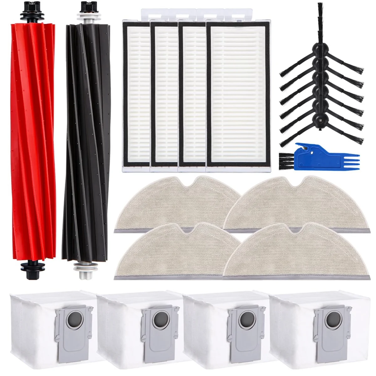 

A58E-Accessory Set for Roborock Q8 Max+/Q8 Max/Q5 Pro+/Q5 Pro Robot Vacuum Cleaner,Main Brushe,HEPA Filters,Wipes,Side Brushe