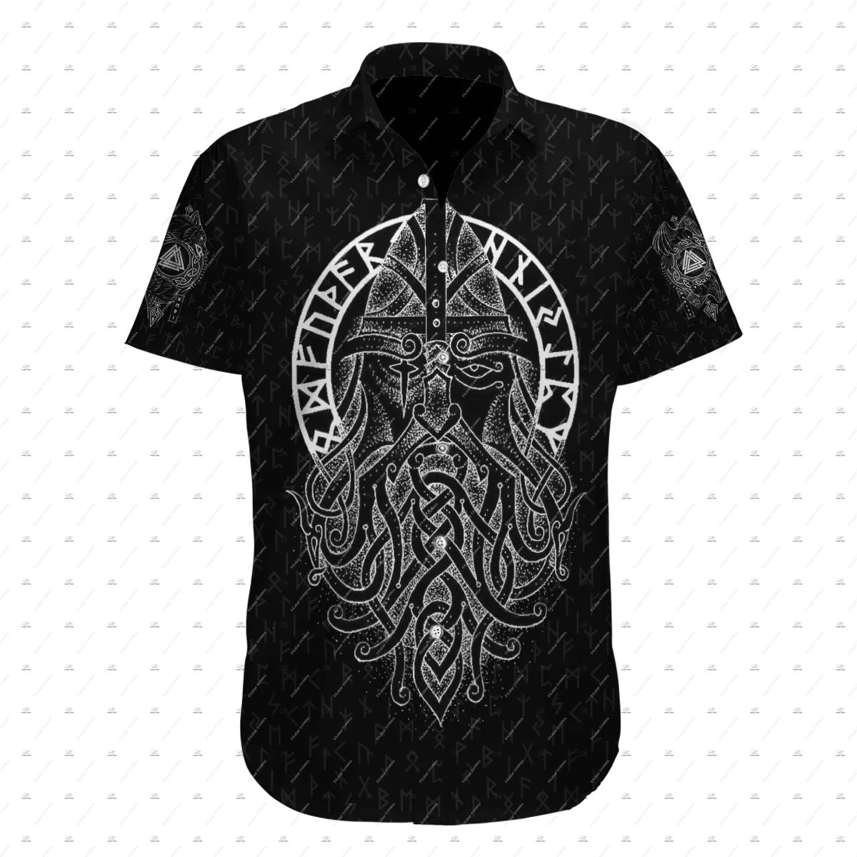 Valhalla God Odin Warrior Wolf Fenrir Tattoo Vintage 3DPrint Harajuku Summer Hawaiian Shirts Streetwear Beach Short Sleeves Q3