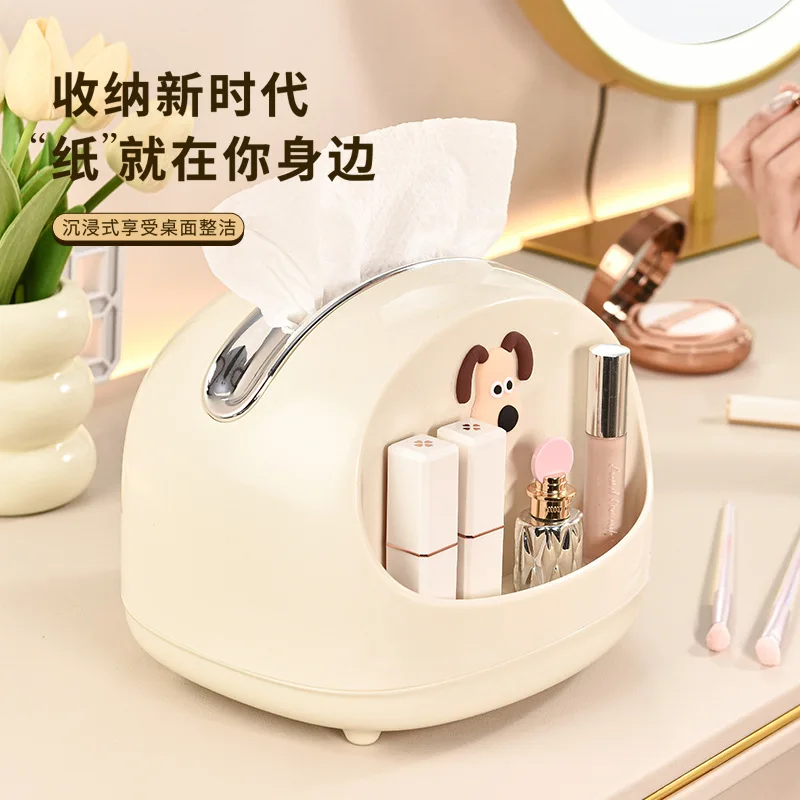 Creative Spring Tissue Box Bathroom Living Room Bedroom Tissue Box Cream Wind Cute Puppy Knot Decorative Paper