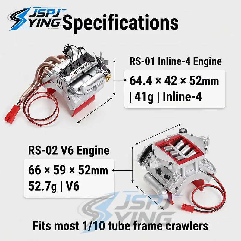 Simulated Engine Radiator Silver Metal Finish JST Plug Scale Detail Upgrade for 1/10 Moonbuggy Tube Crawler RS-01 RS-02 RC Car