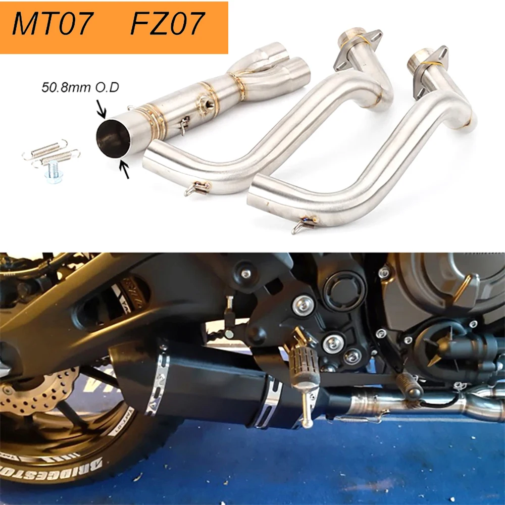 

Motorcycle sc Exhaust for Yamaha MT-07 FZ-07 MT07 FZ07 XSR700 2014-2023 Front Pipe Muffler System Modified Escape
