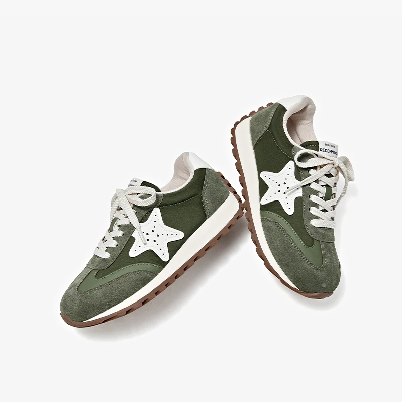 BeauToday Casual Sneakers Women Suede Summer Breathable Fashion Retro Star Ladies Vulcanized Sports Running Shoes Handmade 29858