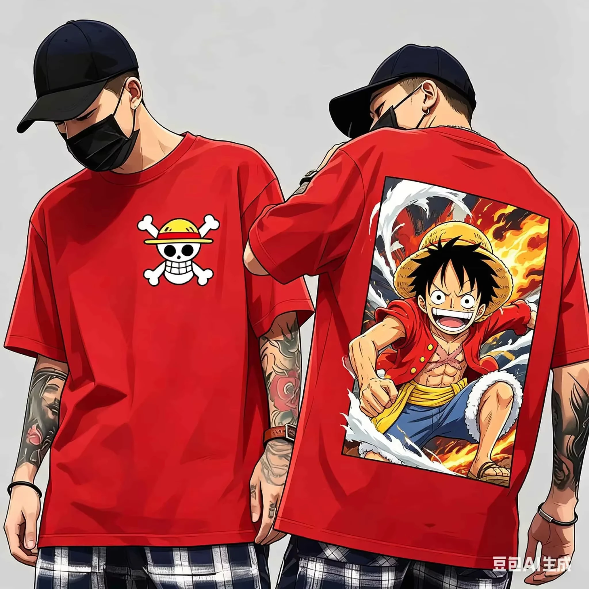 One Piece Japanese Anime Printed Men's T-Shirt Roronoa Zoro Boy Harajuku Short Sleeve Tee Unisex Luffy Top Family Matching