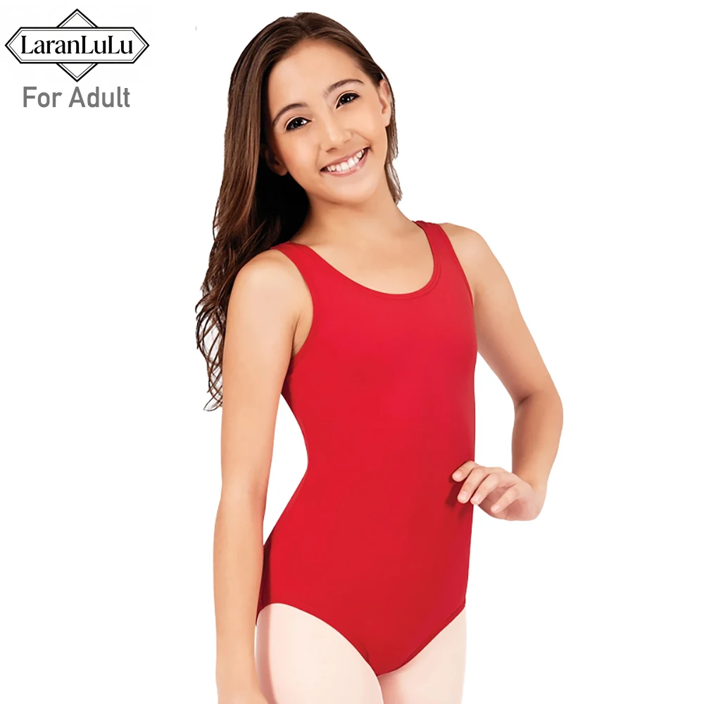 Kids Gymnastics Sportswear Tank Leotards Girls Spandex Scoop Neck Nylon Black Ballet Dance Suit Toddler Dancewear Bodysuit Vest