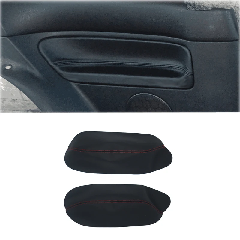 Microfiber Leather Door Armrest Panel Protector Cover Trim 2Pcs For VW Golf 4 MK4 Jetta 1999‑2005, Only 3‑Door