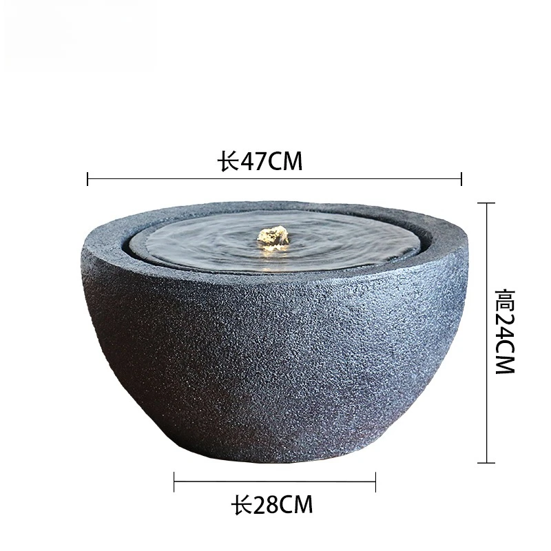 

Small Indoor and Outdoor Tabletop Polyresin Water Fountain with Dancing Lights Relaxing Feature Waterfall with Pump Home Decor
