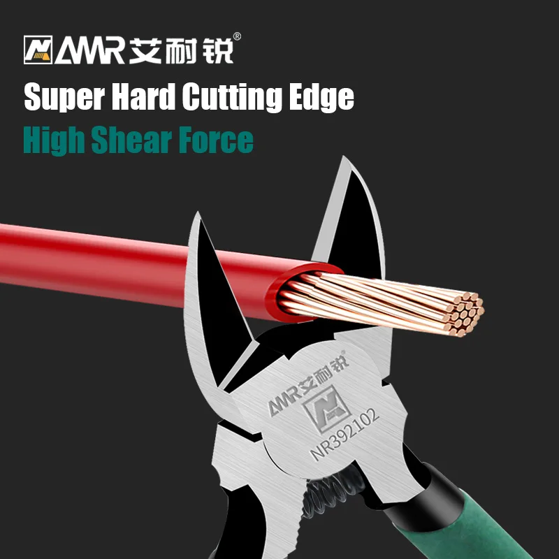 AMR Carbon Steel Plastic pliers5/6/8inch Nippers Electrical Wire Cable Cutters Diagonal pliers for Jewelry