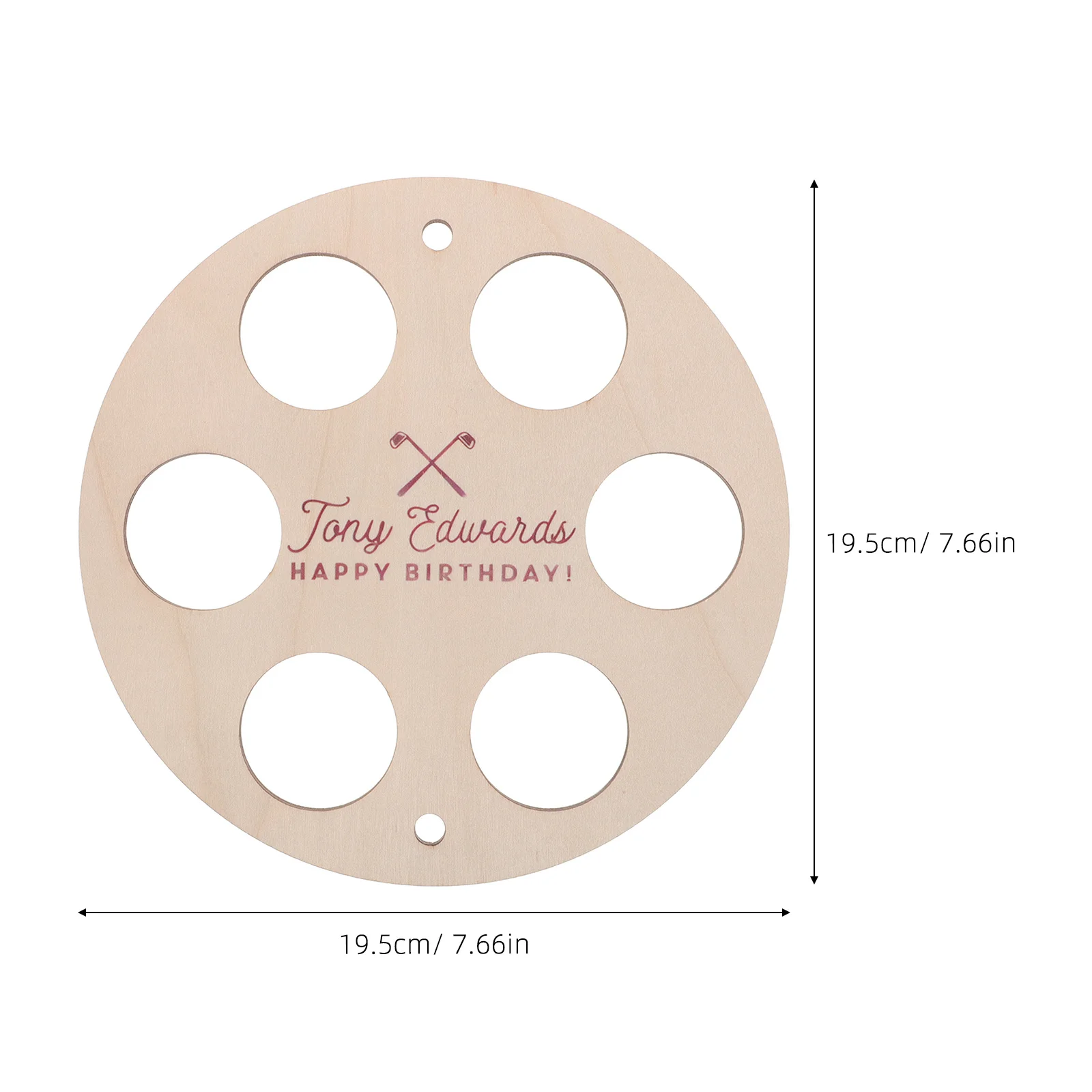 6 حفرة كرة جولف رف شاشة منظم خشبي مستدير مكتب منضدية ديكور تخزين كرة جولف عرض جامع هدية