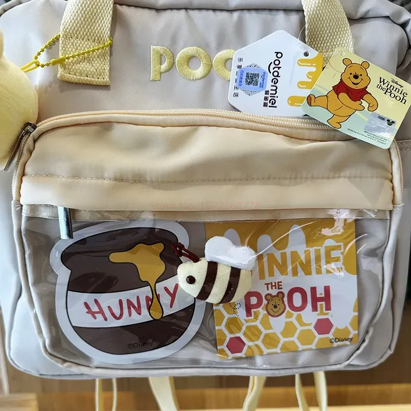 New Disney Winnie The Pooh Kawaii Original Bee Bear Large-Capacity One Shoulder Bag Cartoon Portable Backpack Girls Gifts