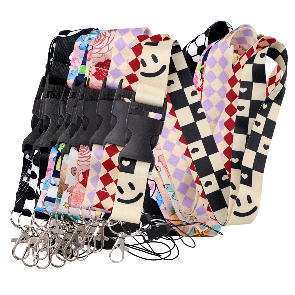 

Butterfly Rope Strap Keychain Tartan Buckle Lanyard For Cars Motorcycles Keys Anti-Lost Hang Rope Gifts Accessories for Friends