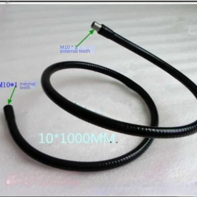 Dia10mm 20-200cm Long M10 Male Female Thread Soft Flexible Conduit DIY Metal Silicon Gooseneck Hose Serpentine Tube Clamp Lamp