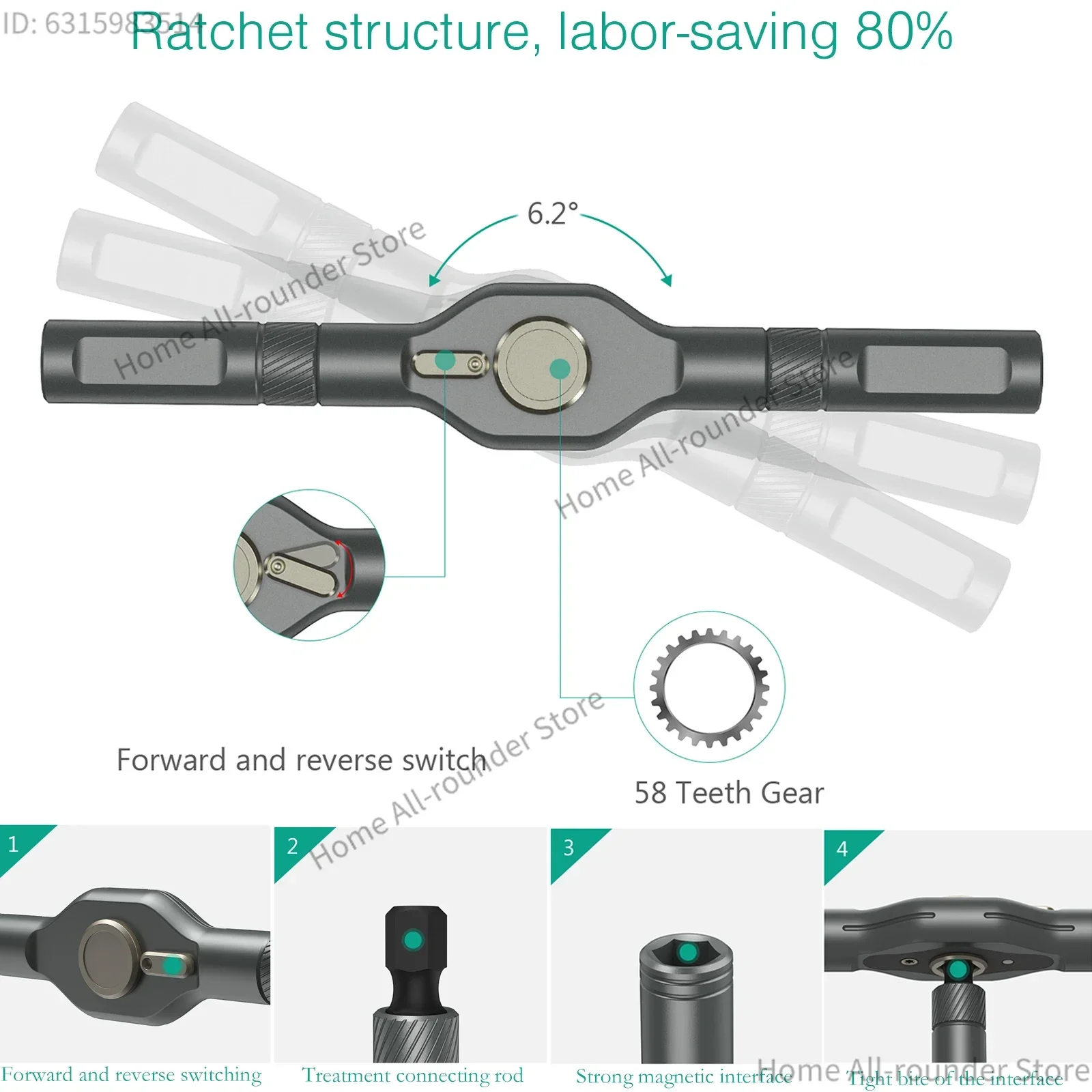 42 في 1 مجموعة مفك مغناطيسي لتقوم بها بنفسك مفك براغي بسقاطة مجموعة محرك متعدد بت مع مقبض سقاطة قابل للفصل للكمبيوتر