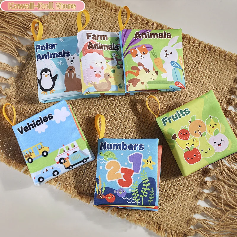 ソフトベビーファブリックブックインタラクティブ感覚活動布製ブック赤ちゃんのための最初の教育用モンテッソーリ早期学習ゲーム