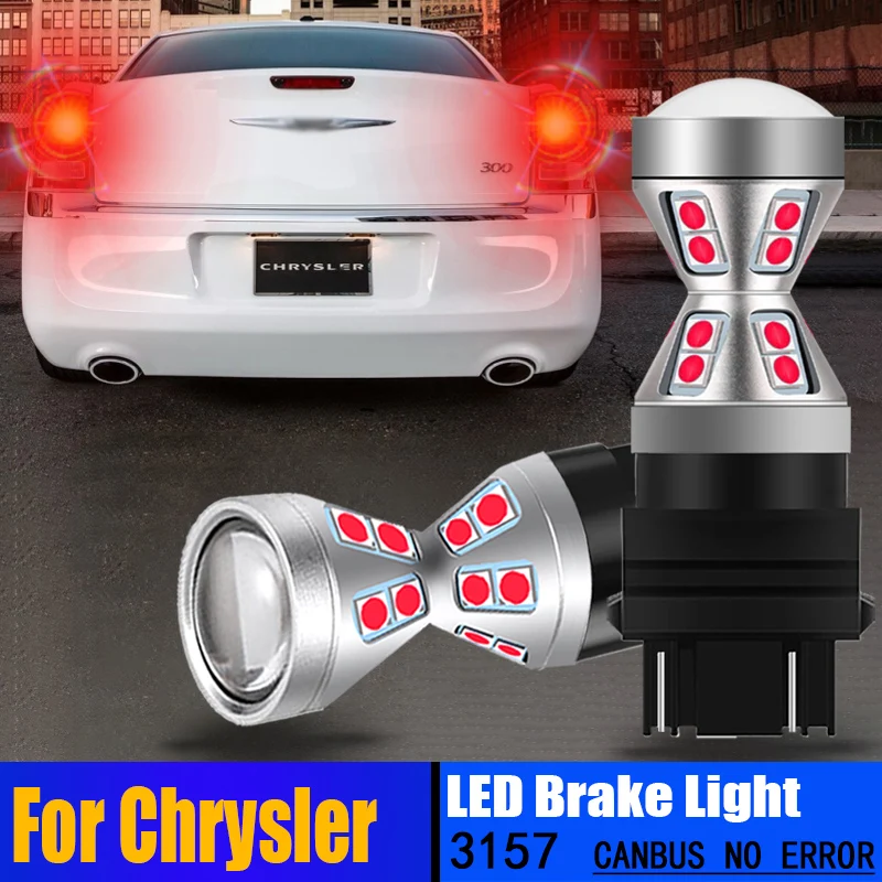 2pcs Canbus LED Brake Light Bulb 3157 3057 P27/7W For Chrysler Sebring PT Cruiser 300M 300 Pacifica Aspen Intrepid Neon Concorde