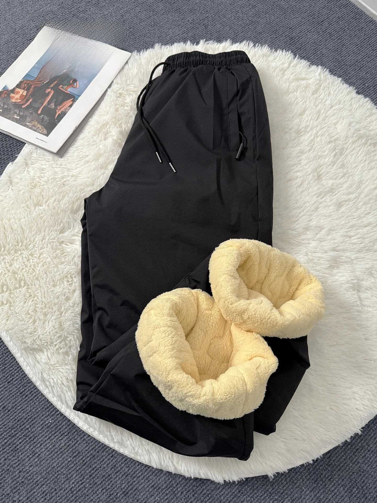 

Мужские зимние брюки из бархата Extra Thi Lamb, теплые хлопковые лыжные штаны на подкладке Fce, уличная одежда, устойчивые к футболу прямые брюки...