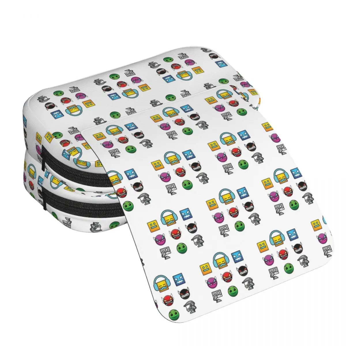 Video Game Geometry Dash Pencil Case for Boys Girls Gifts Pen Box Pencil Bag Stationery Supplies Pen Holder Bag