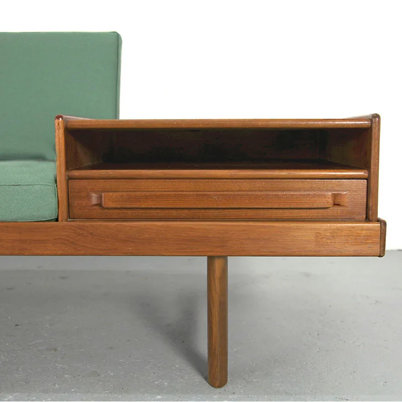 أريكة من الخشب الصلب لغرفة المعيشة، سجل بسيط، صف مستقيم، سرير مزدوج وإفطار، غرفة المعيشة الترفيهية، أريكة القرون الوسطى #3