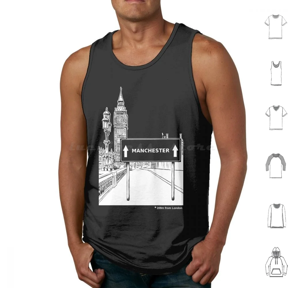 Proud Tank Tops Print Cotton Proud North Northern Northeners Big Ben London Madchester