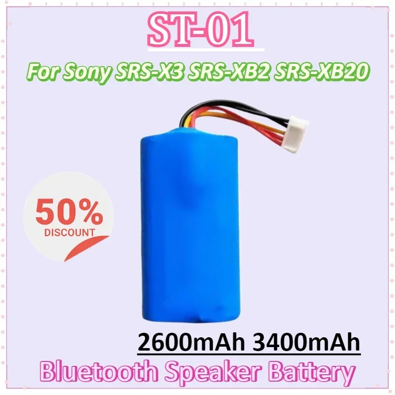 

ST-01 7.2V 2600mAh 3400mAh Bluetooth Speaker Battery for Sony SRS-X3 SRS-XB2 SRS-XB20 Batteries
