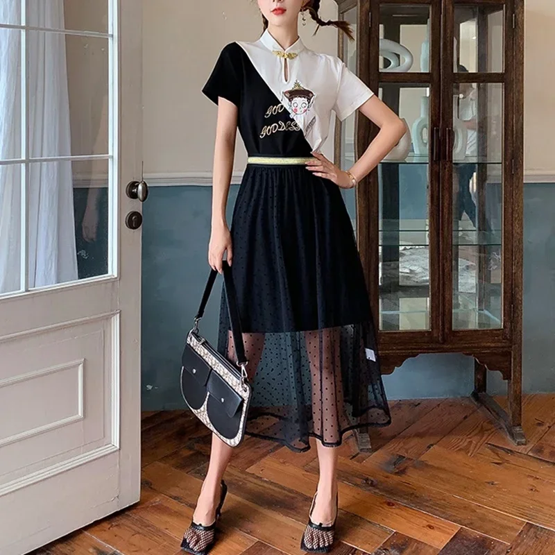 Cheongsam Young 2025 New Improved Chinese Style Cheongsam Dress Small Short Women'S Printed Chinese Dress Qipao Vestidos 12577 G