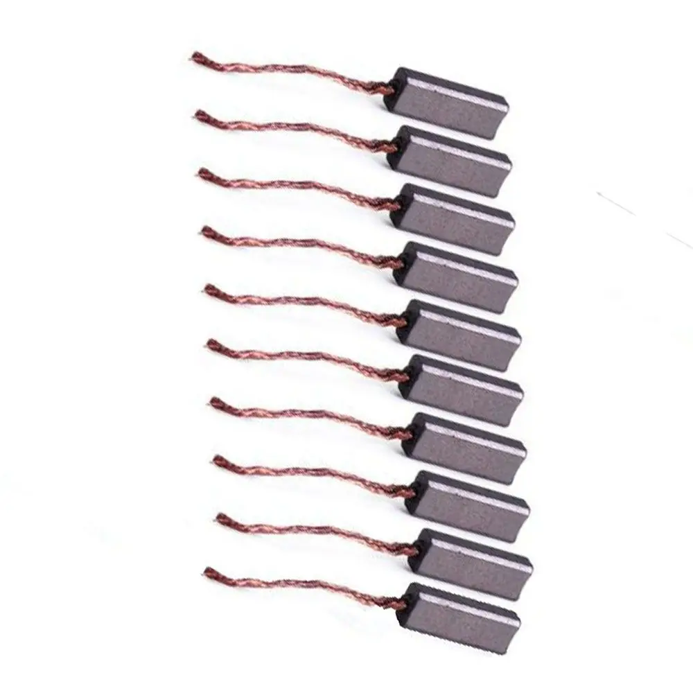 New 10/20pcs Carbon Brushes Wire Leads Generator Generic Electric Motor Brush Replacement 4.5 x 6.5 x 20mm