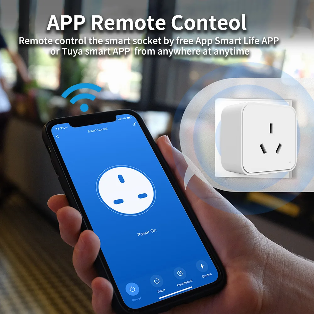 5PCS Tuya Wifi Smart Plug AU Voice Control Power Socket With Mobile Phone Remote Zigbee 3.0 16A Electric