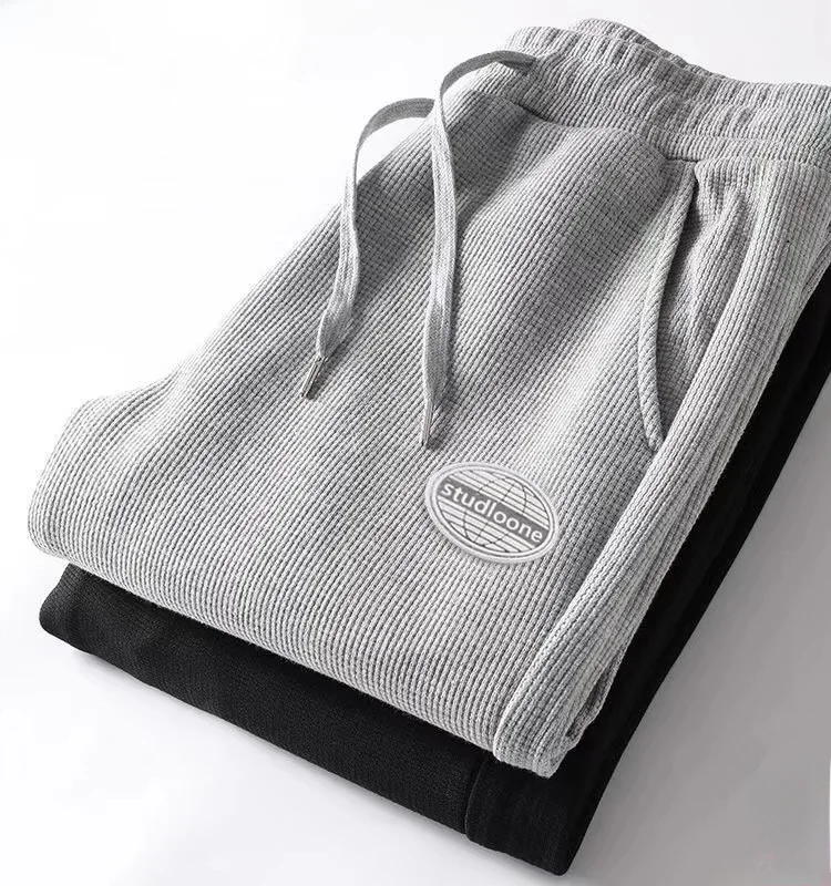 

Мужские спортивные штаны с манжетами Spor Fce на подкладке, универсальные повседневные молодежные модные весенне-осенне-зимние свободные брюки с деталями