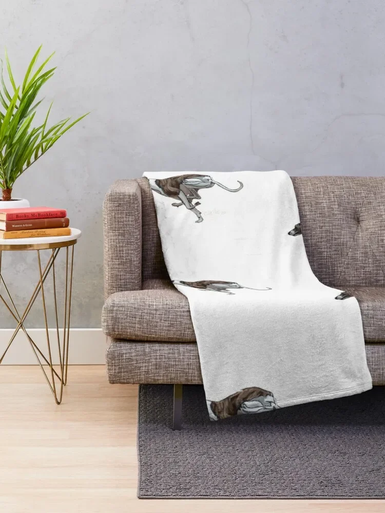 Whippet Throw Blanket Vintage anime Blankets