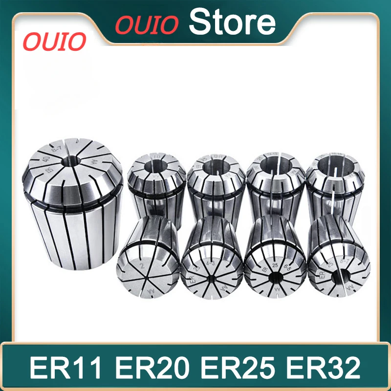 OUIO ER11 ER16 ER20 ER25 ER32 ER Collet Chuck Engraving Machine Spindle Motor Milling Cutter CNC Lathe Tool Drill Collets chuck