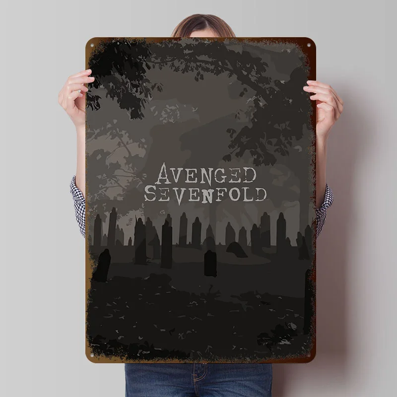 Avenged Sevenfold Music Tin Poster Customized Wall Art Retro Vintage Metal Signs for Fans Room Bedroom Decoration Aesthetic Home
