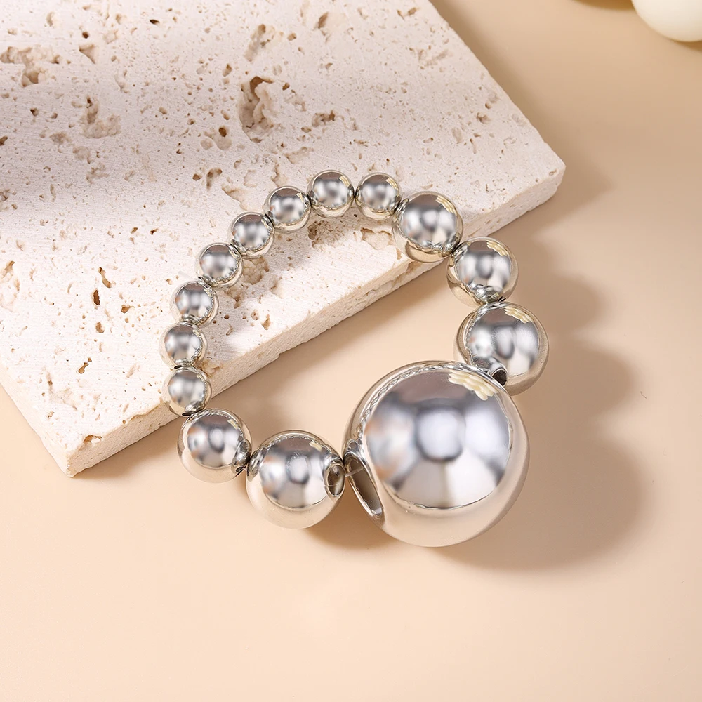 Aihua Große mehrschichtige stapelbare Perlen-Halskette, klobige Kette, Perlen-Halsreifen für Damen, modisch, Nacht, Party, Schmuck, Geschenke – Detail 16