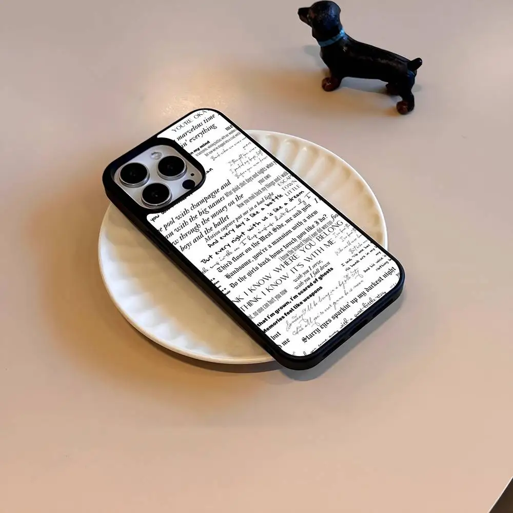 1 قطعة Eras Lyrics جراب هاتف Magsafe آيفون 17 16 15 14 13 12 Pro Max Plus Air هارد شل غطاء كامل سيليكون مضاد للسقوط